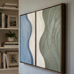 Sage and Slate Waves — artwork view 9