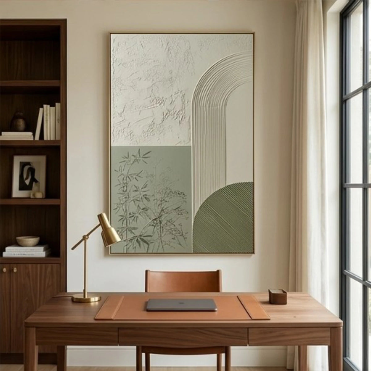 Sage Botanical Arches — featured artwork in an interior setting