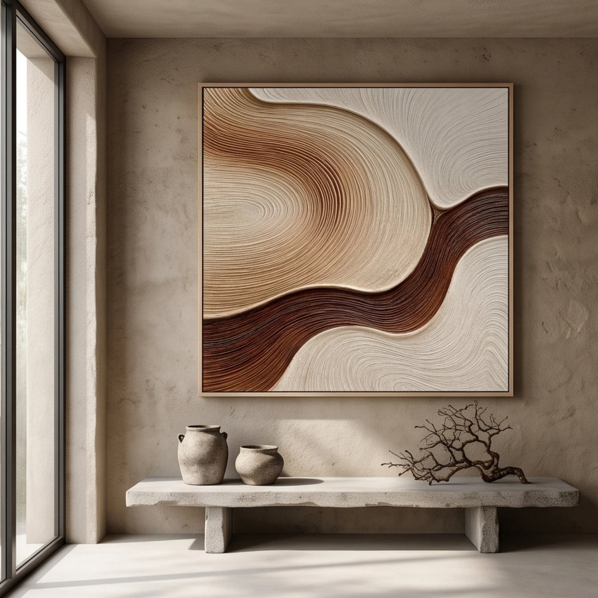 Sculpted Earth Meander — artwork view 1
