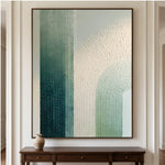 Teal Gradient Arches — featured artwork in an interior setting