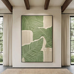 Verdant Leaf Relief — featured artwork in an interior setting