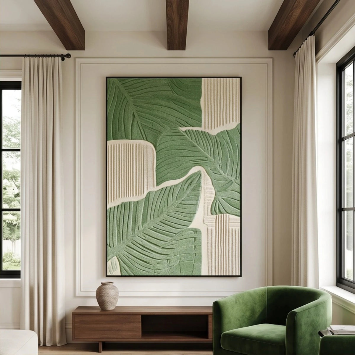Verdant Leaf Relief — artwork view 4