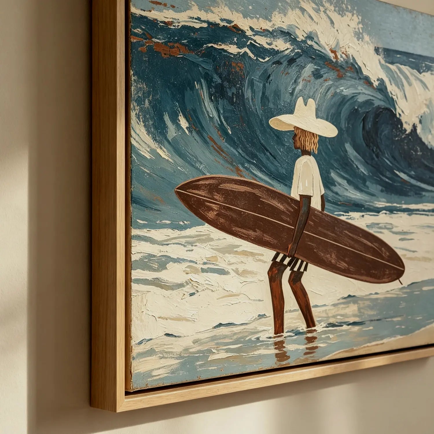 Vintage Americana Art | Walk Into The Surf