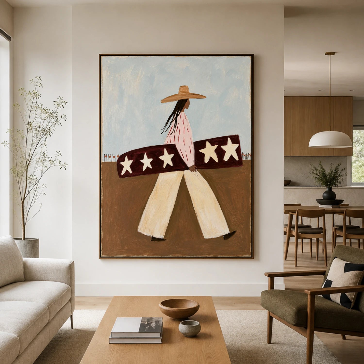 Vintage Americana Art | Stars Along The Road