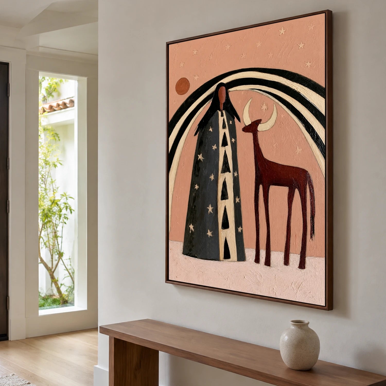 Vintage Americana Art | Stellar Meeting With The Stag