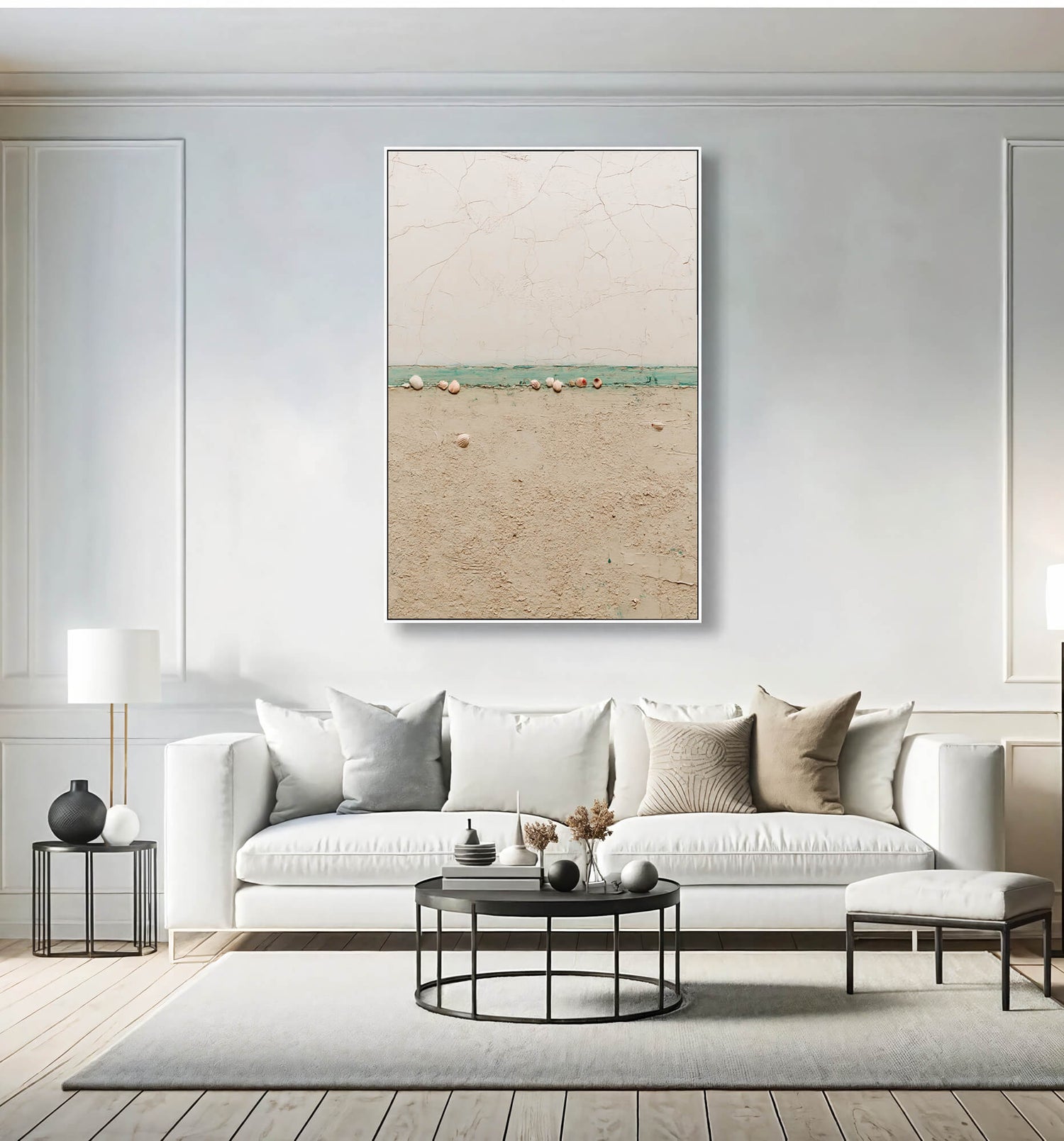 Wabi-Sabi Art | Seashell Cracked Shore