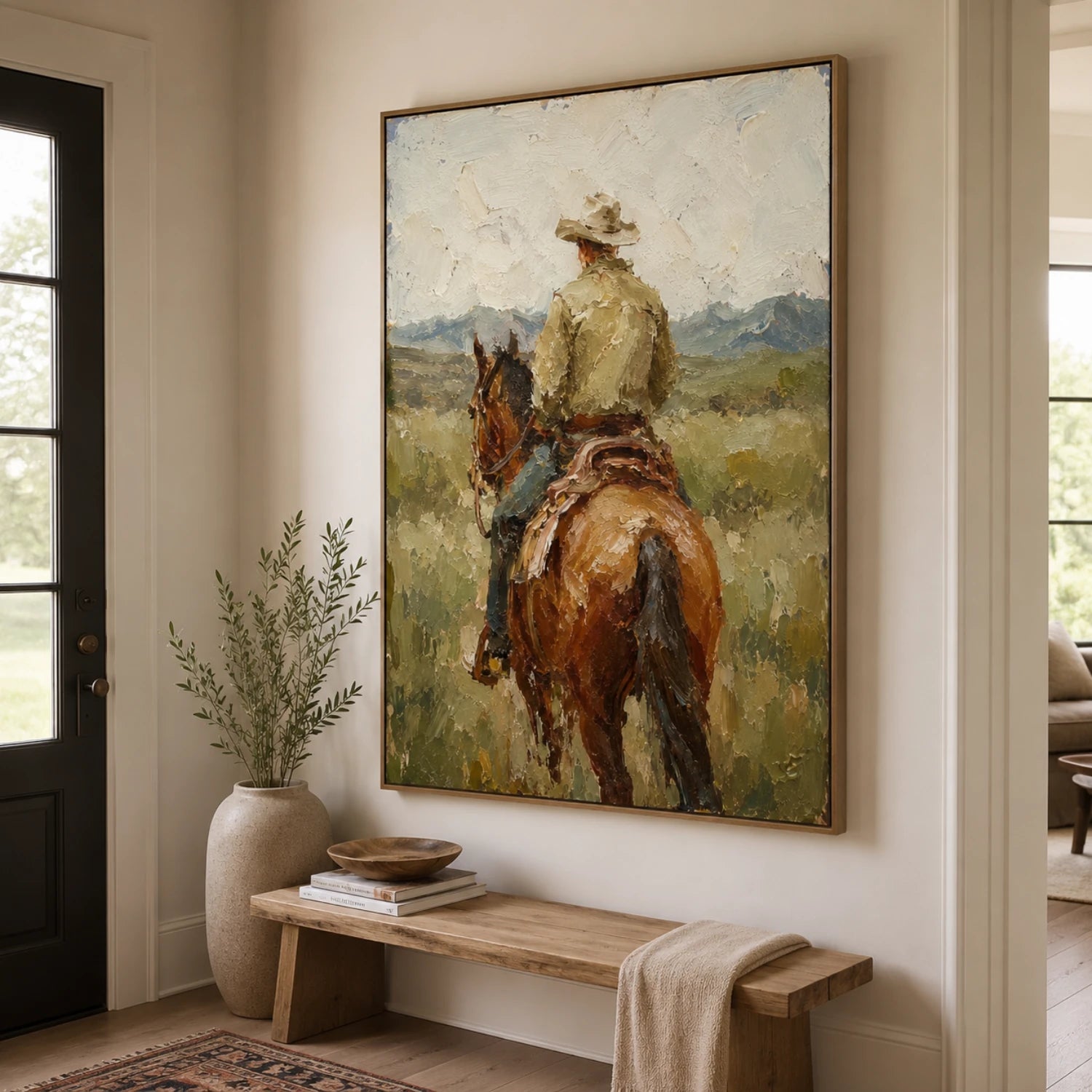 Vintage Americana Art | The Silence Beyond the Saddle