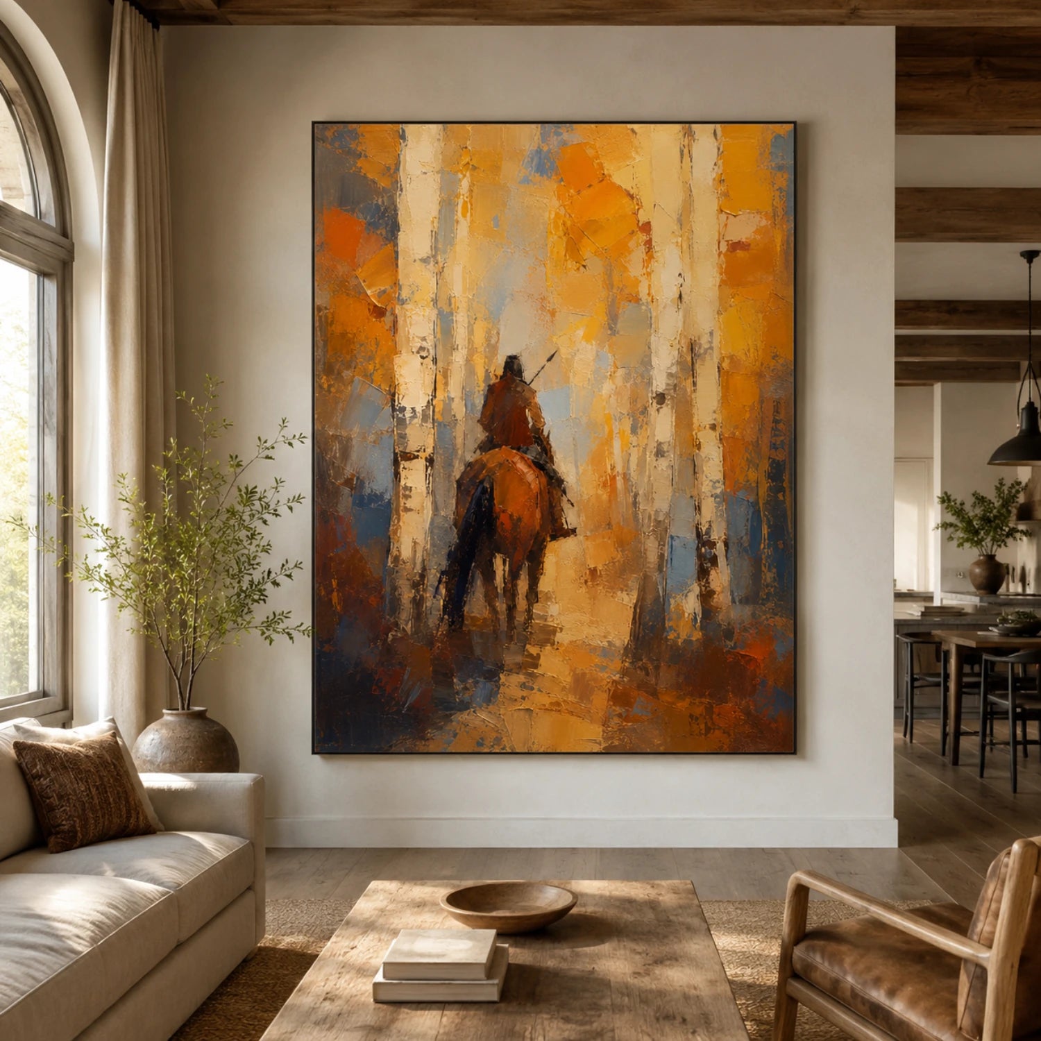 Vintage Americana Art | Through the Golden Birch Silence
