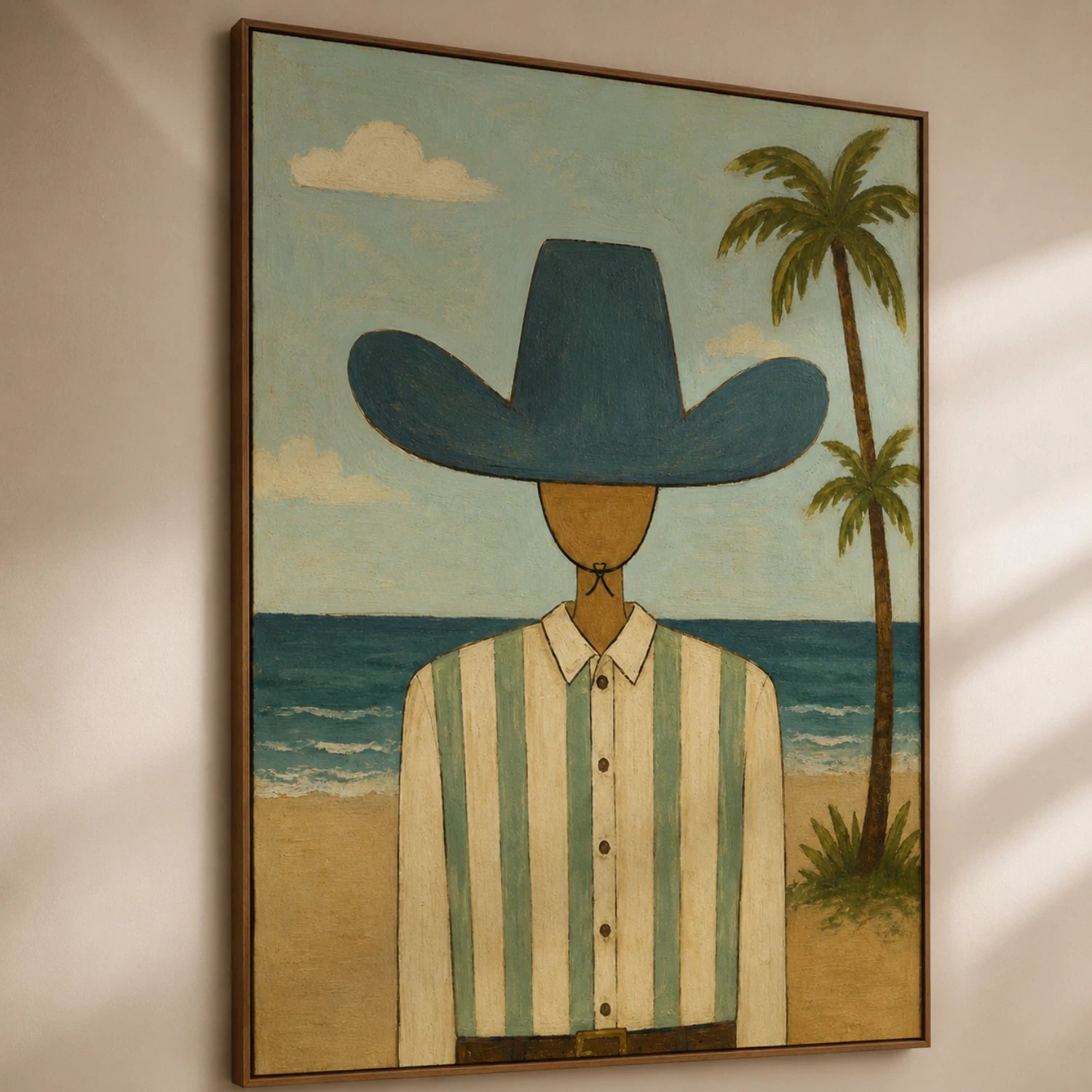 Vintage Americana Art | Beach Cowboy Figure