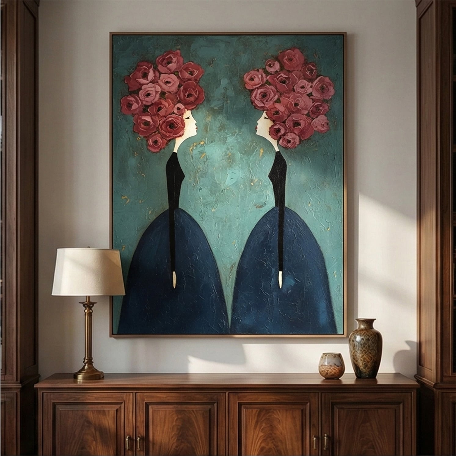 Surreal Art | Floral Crown Sisters