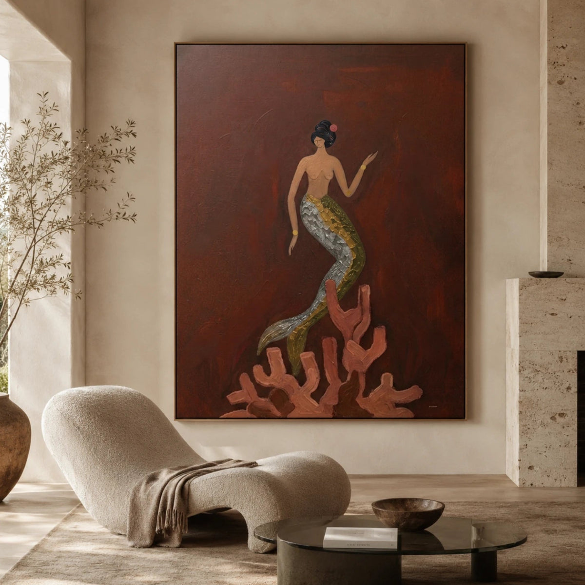 Surreal Art | Mermaid Upon Coral