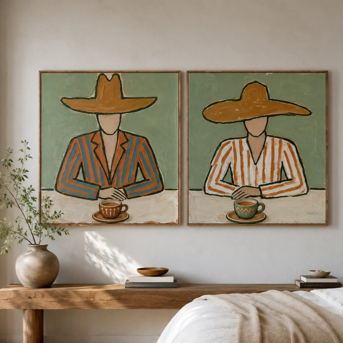 Vintage Americana Art | Plains Coffee Date