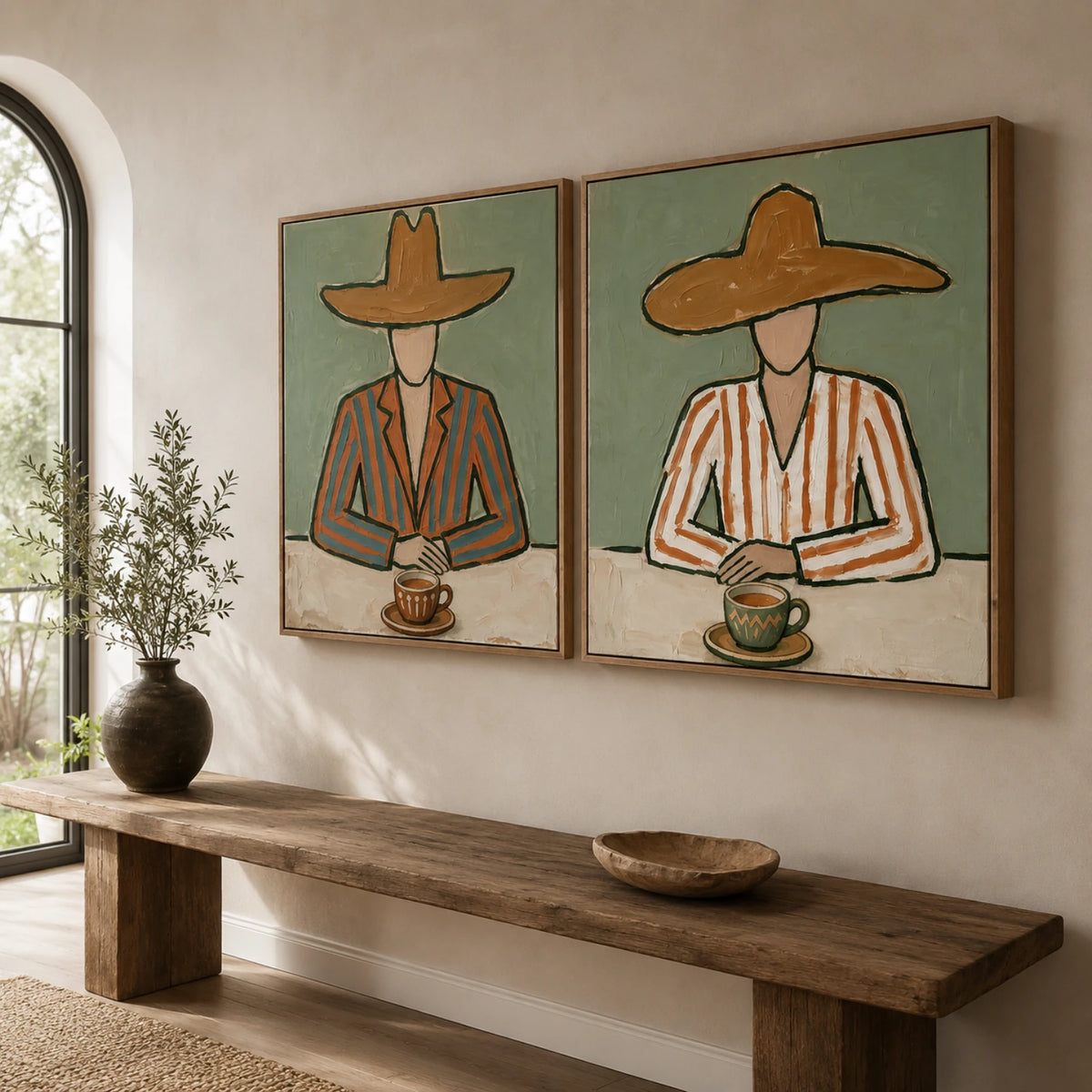 Vintage Americana Art | Plains Coffee Date