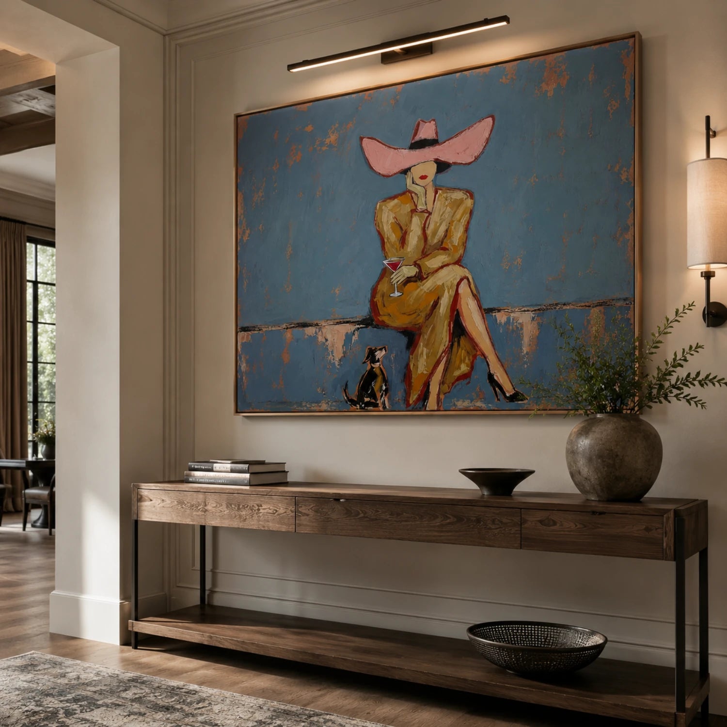 Vintage Americana Art | Western Lady’s Sip-1