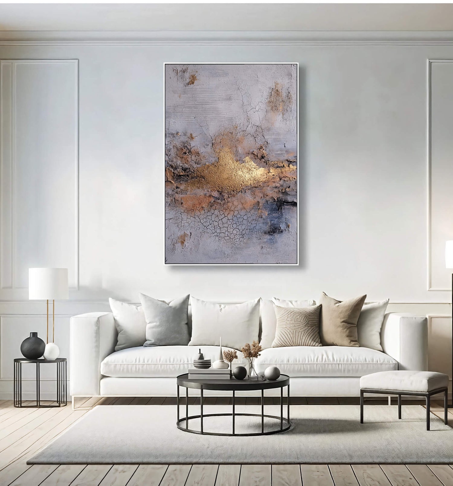 Wabi-Sabi Art | Cracked Gold Horizon