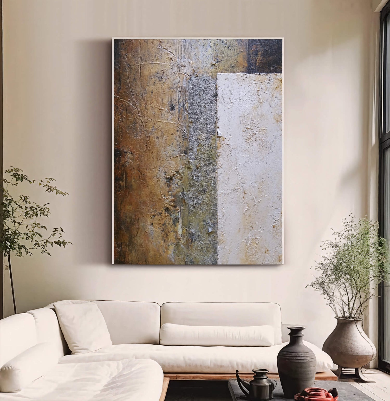Wabi-Sabi Art | Textured Earth Divide