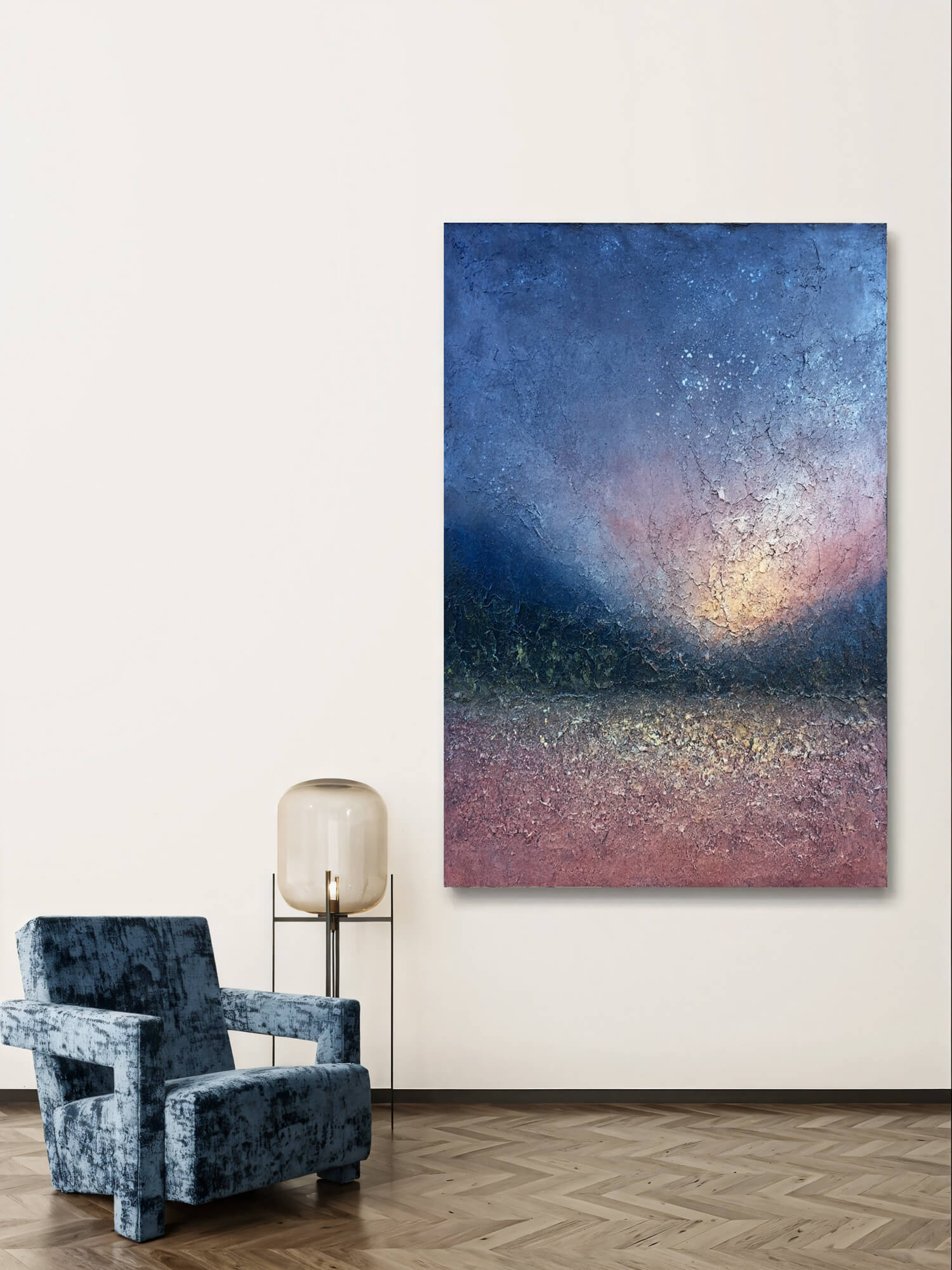 Wabi-Sabi Art | Dusk Cracked Horizon