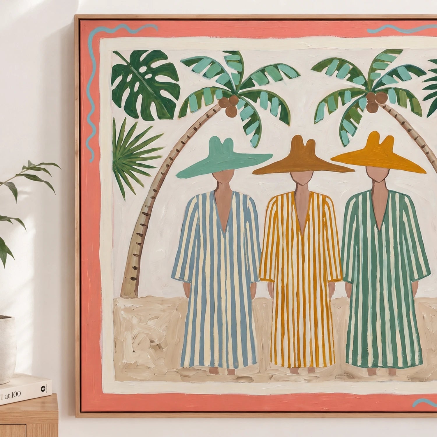 Vintage Americana Art | Tropical Trio Gathering