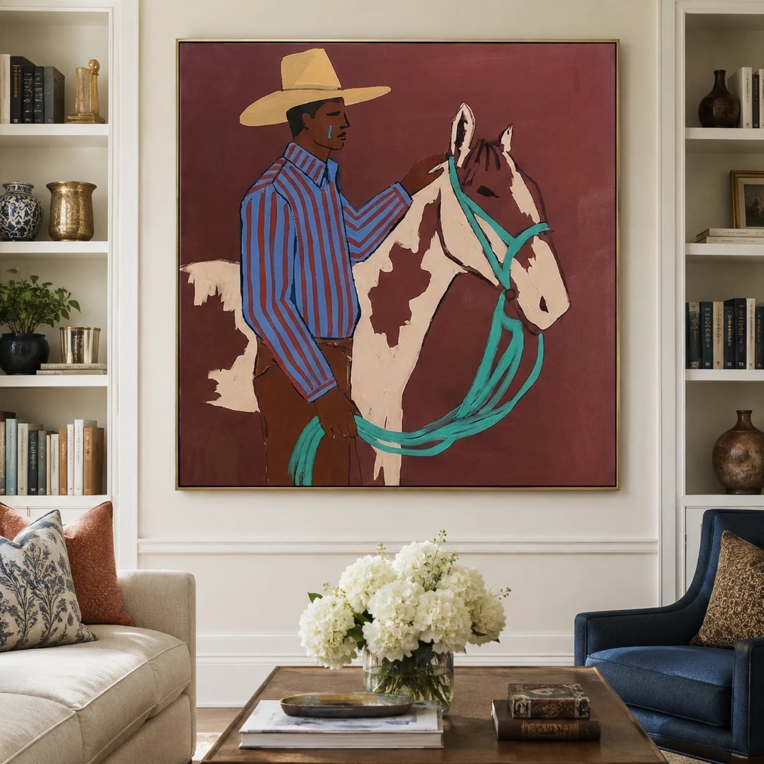 Vintage Americana Art | Horse & Herder