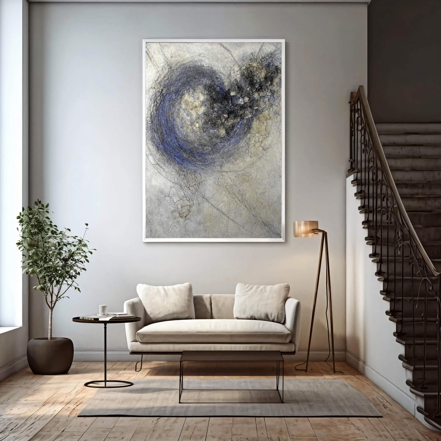 3D-Textured Art | Swirling Blue Core