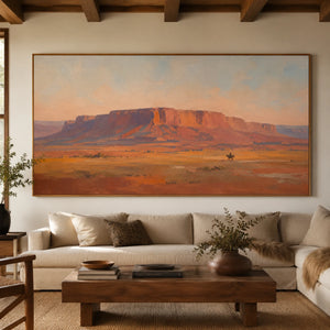 Vintage Americana Art | The Last Rider Beneath the Mesa