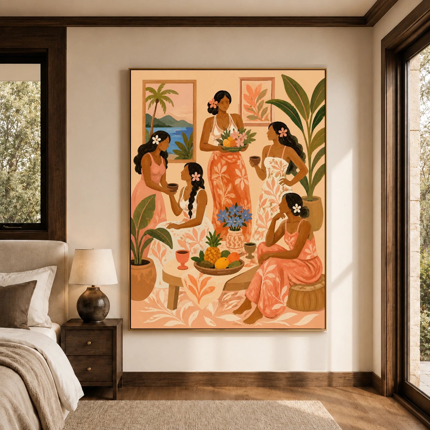 Vintage Americana Art | Tropical Gathering