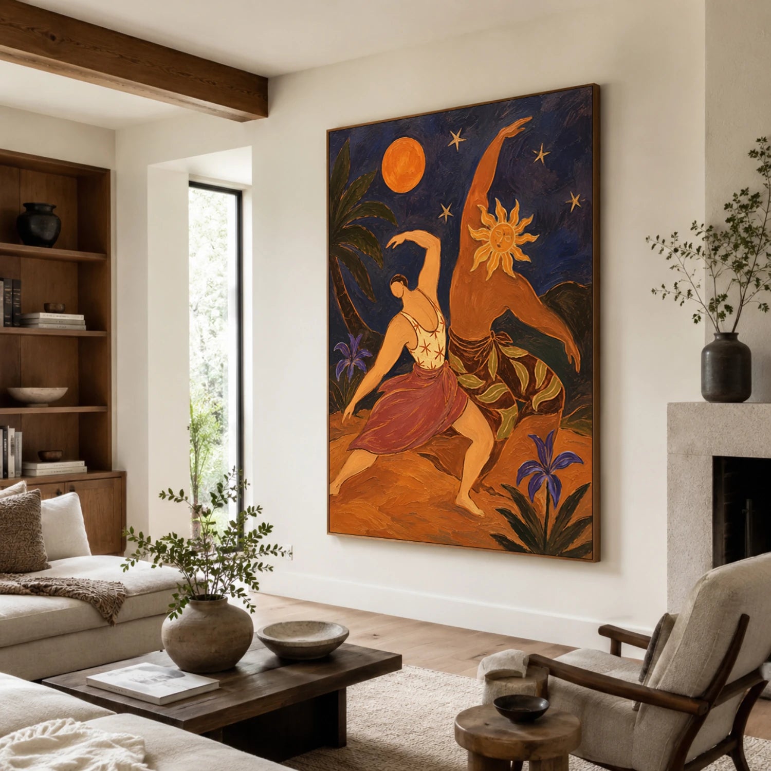 Vintage Americana Art | Sun‑Moon Reverence