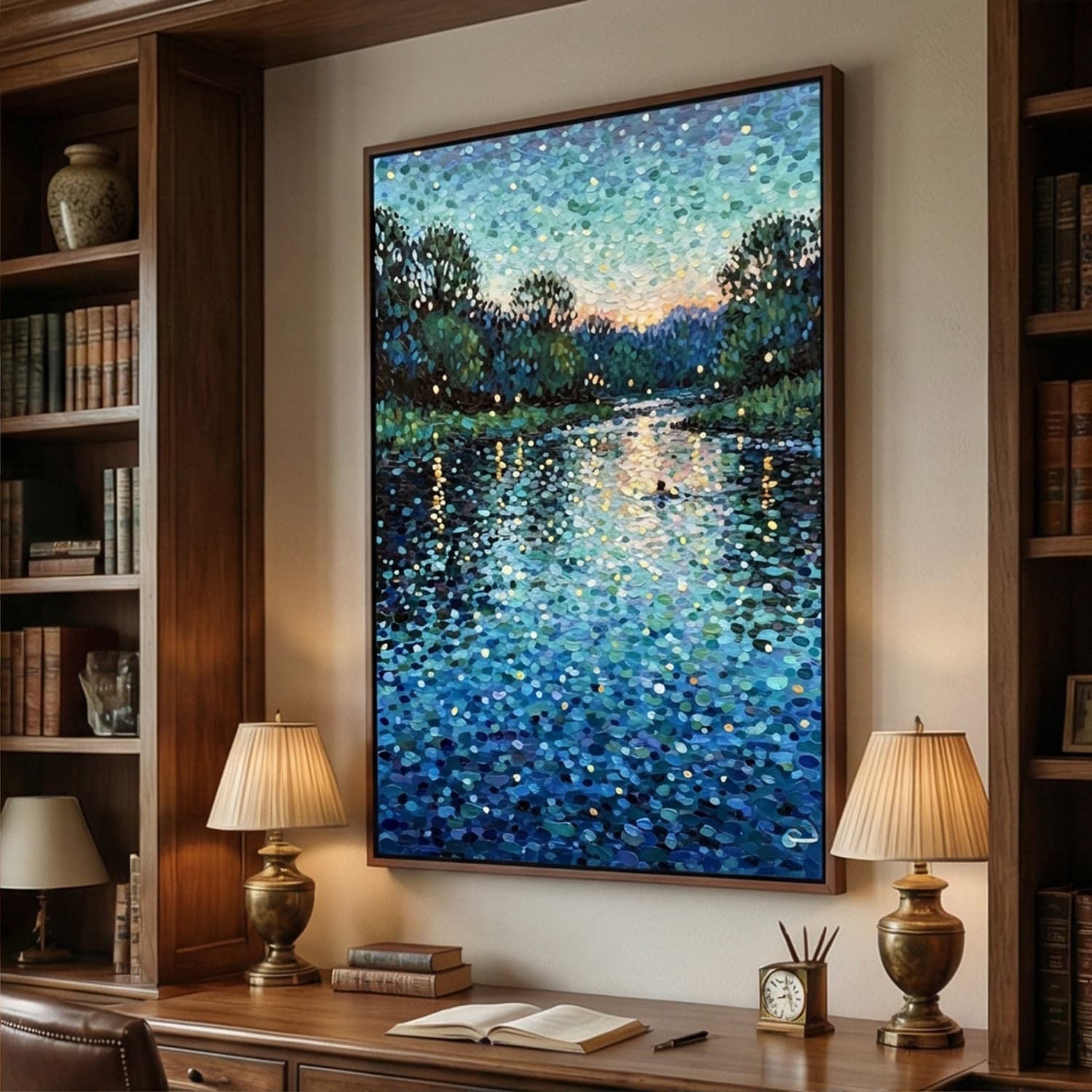 Impressionist Art | Sunlit Pointillist Cove