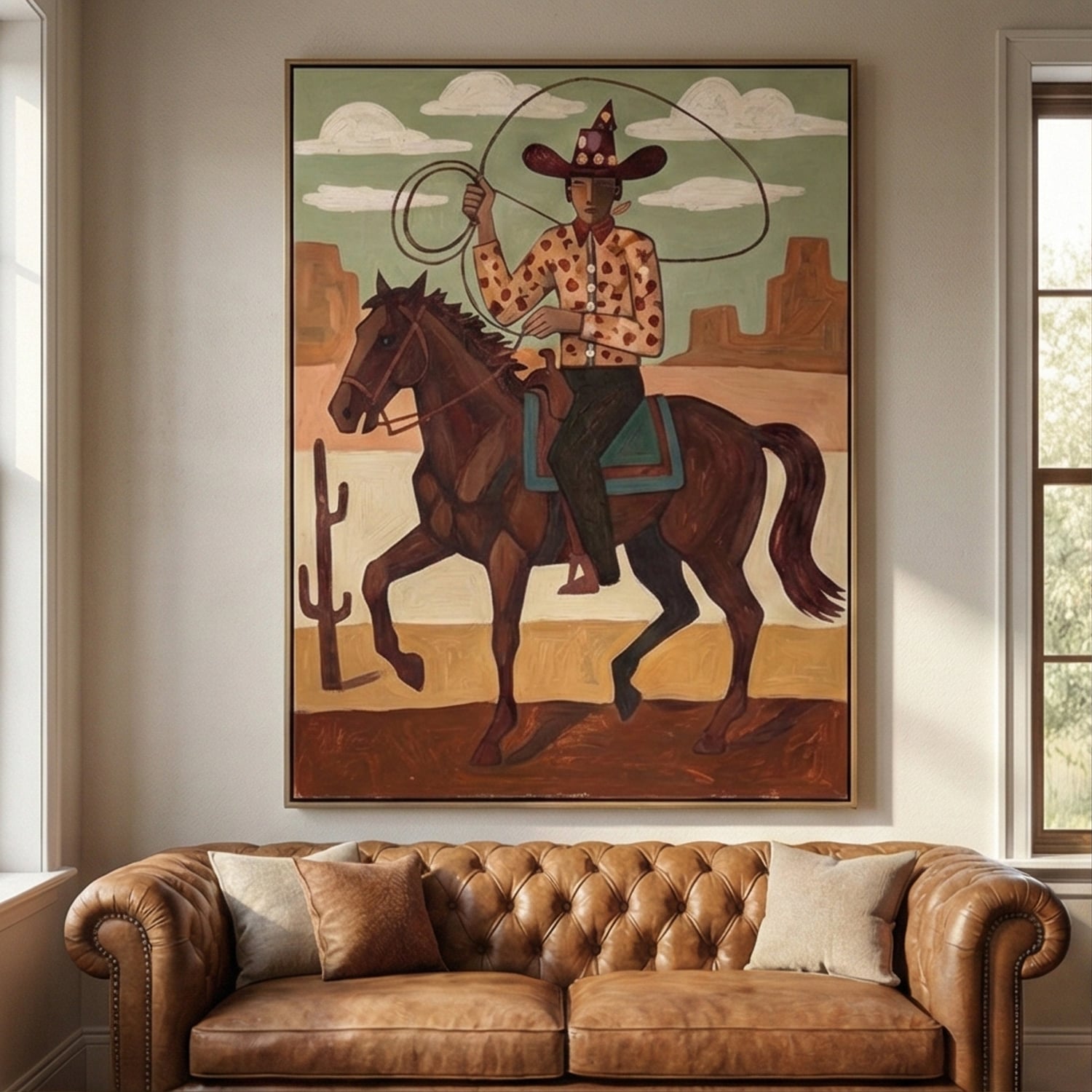 Vintage Americana Art | Canyon Lasso