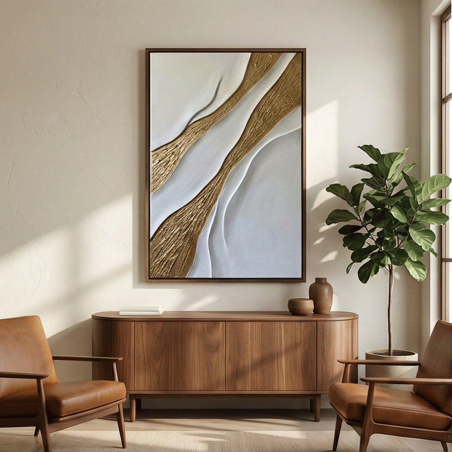 Contemporary Luxe Art | Textured Gold