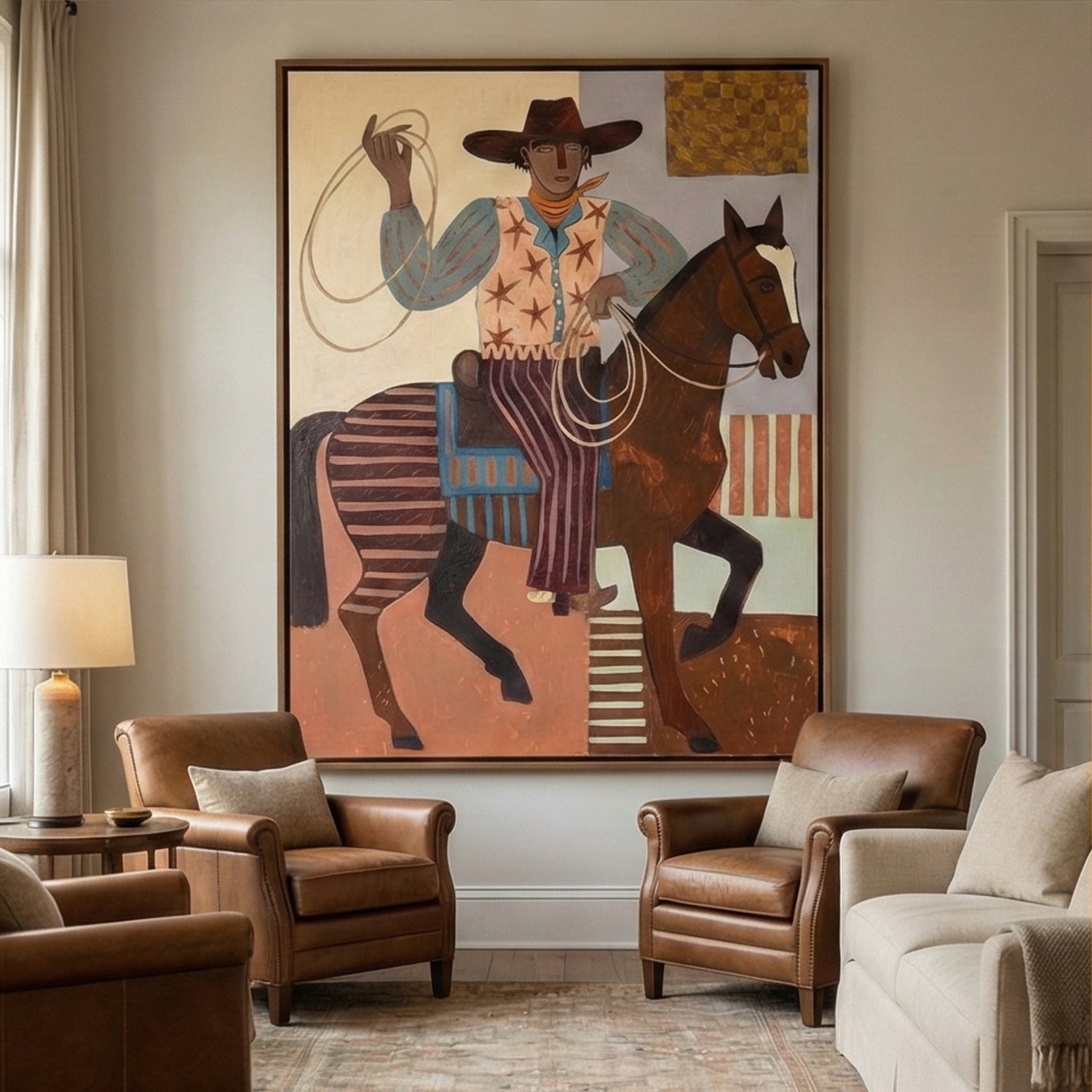 Vintage Americana Art | Lasso Rider