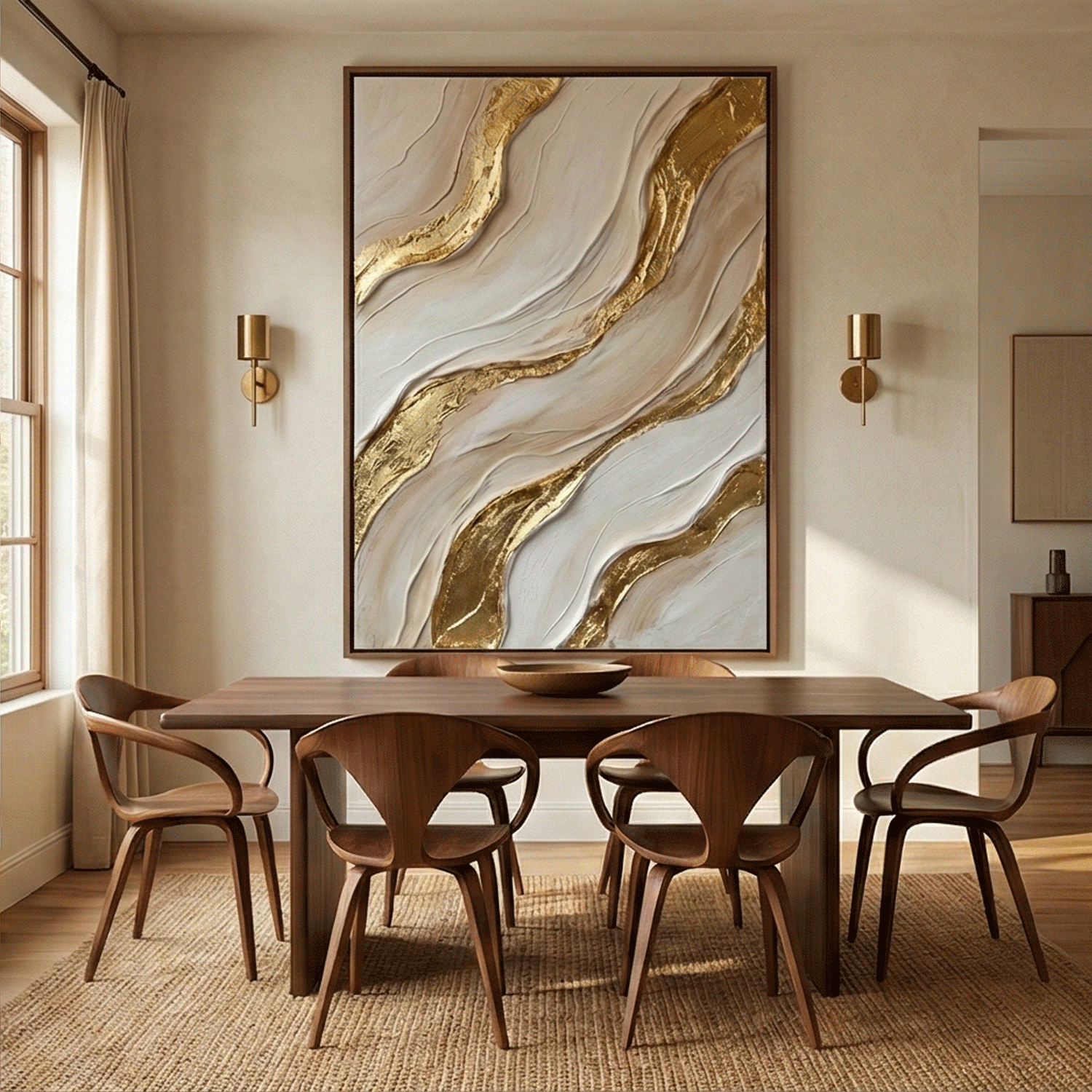 Contemporary Luxe Art | Golden Flow