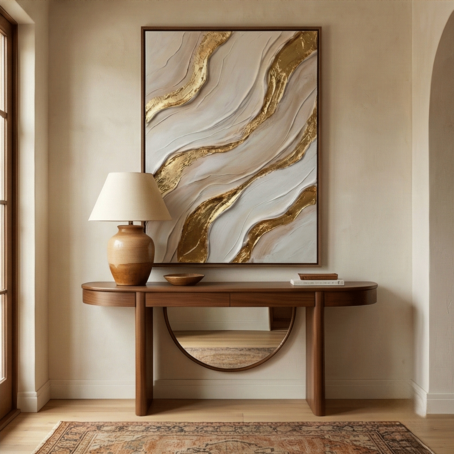 Contemporary Luxe Art | Golden Flow
