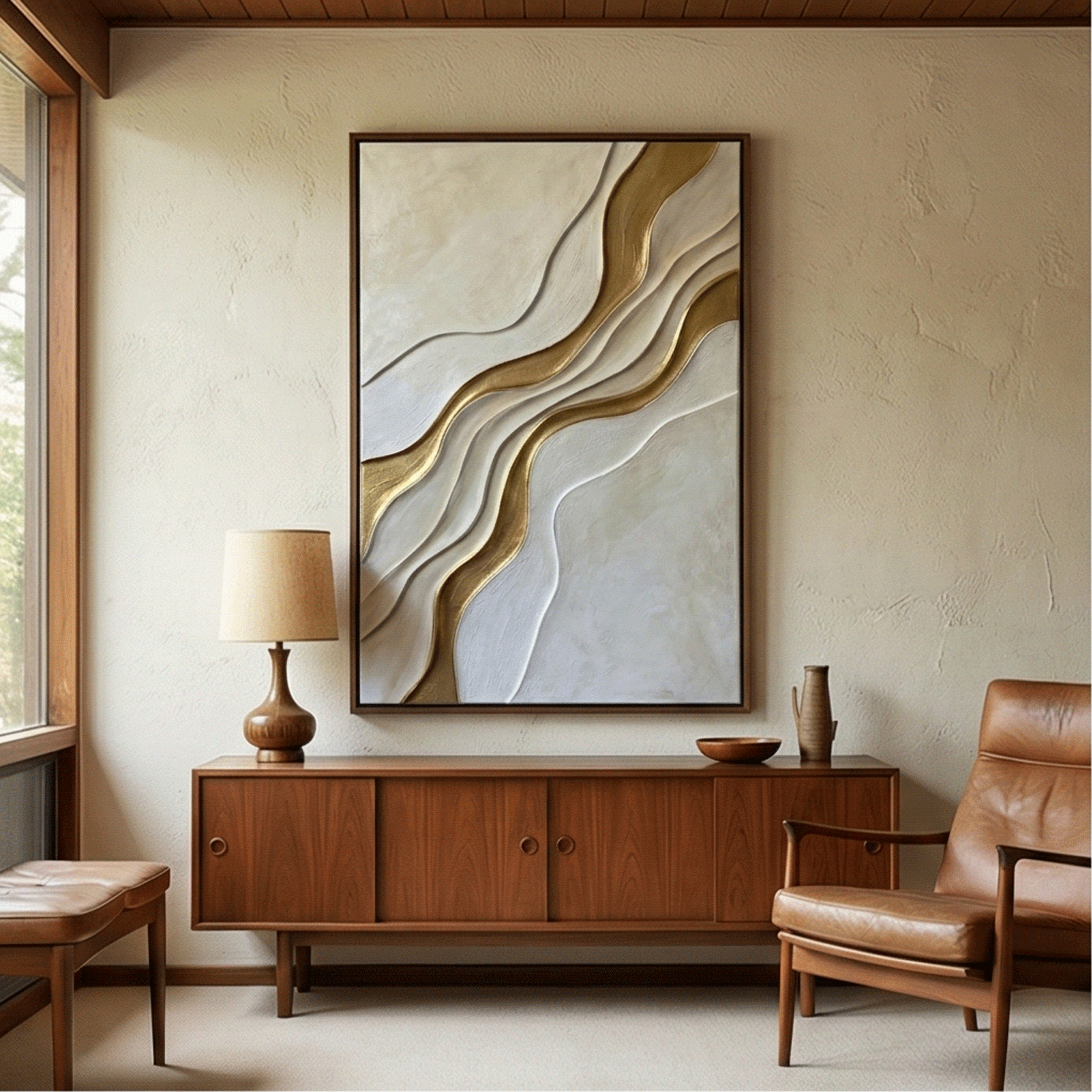 Contemporary Luxe Art | Golden Waves