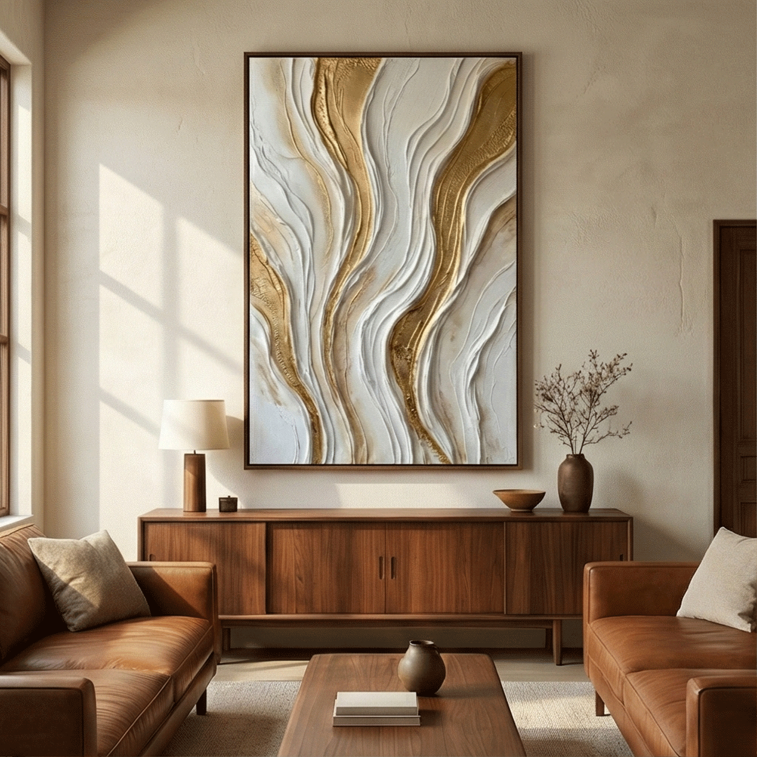 Contemporary Luxe Art | Golden Veins