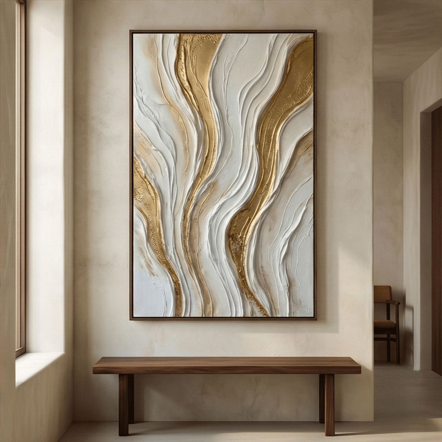 Contemporary Luxe Art | Golden Veins