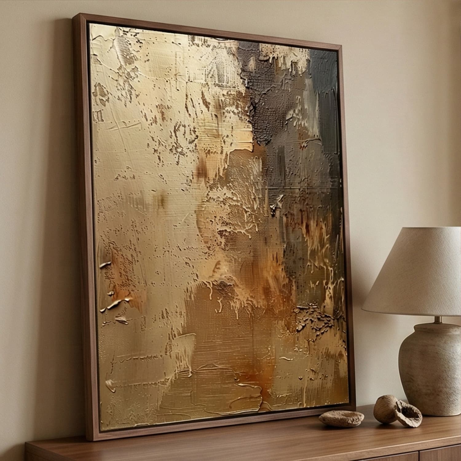 Wabi-Sabi Art | Golden Texture Flow