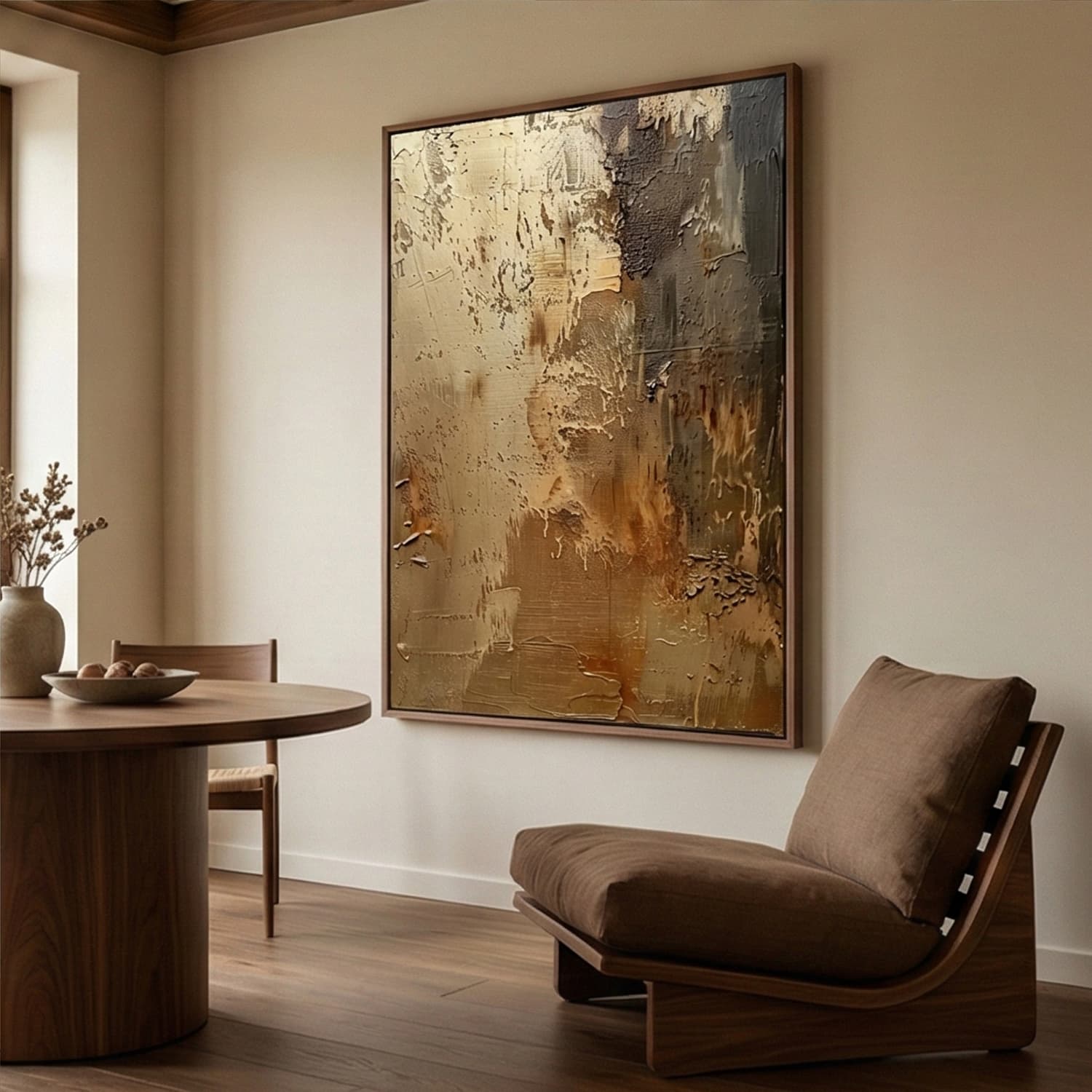 Wabi-Sabi Art | Golden Texture Flow