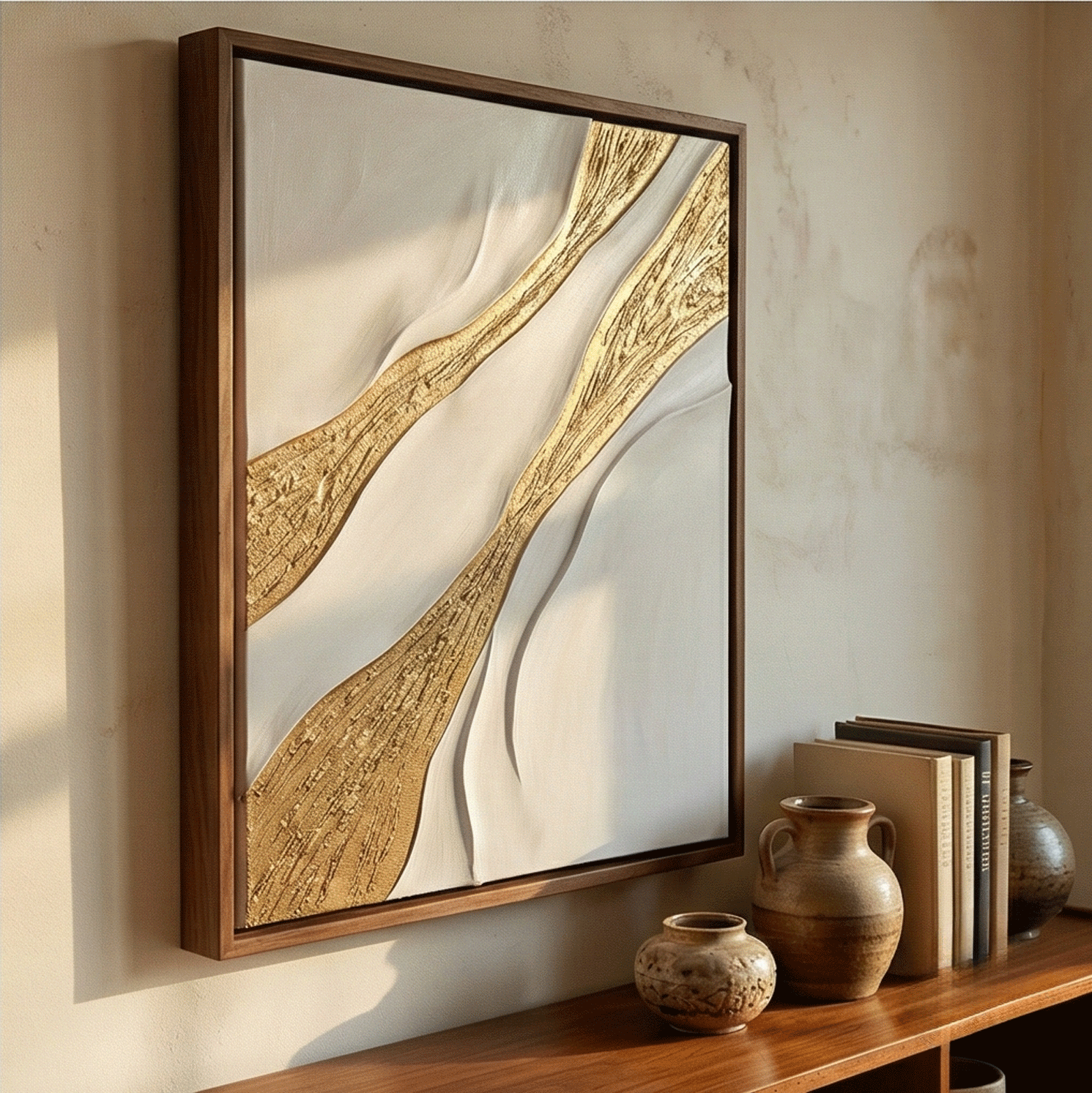 Contemporary Luxe Art | Textured Gold