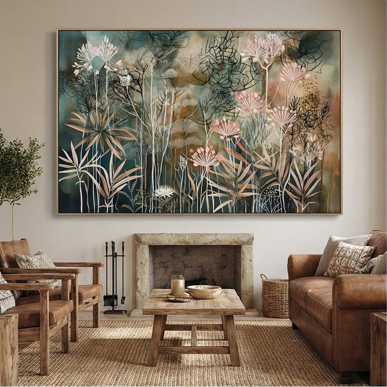 Bohemian Art |  Botanical Library Serenity