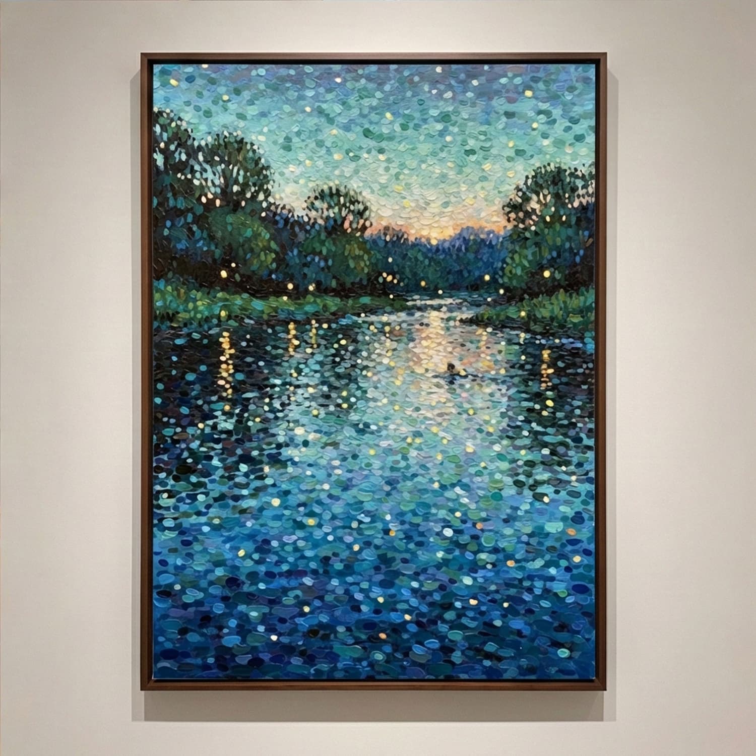 Impressionist Art | Sunlit Pointillist Cove