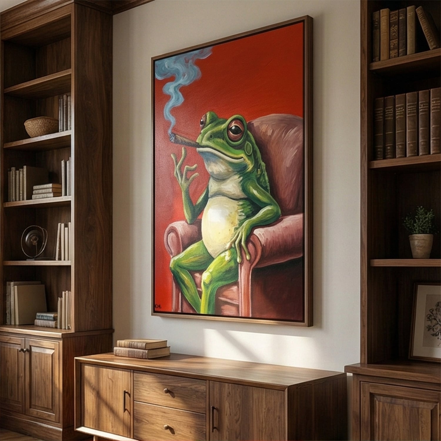 Surreal Art | Cigar & Vibe frog