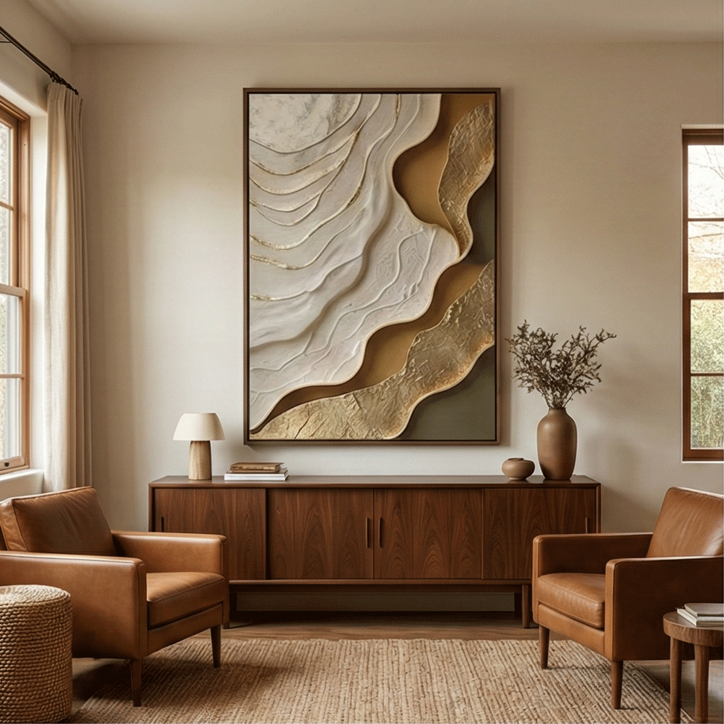 Contemporary Luxe Art | Layered Currents