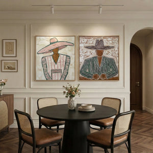 Vintage Americana Art | Dialogue in Pastel