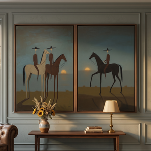 Vintage Americana Art | Sunset Riders Set