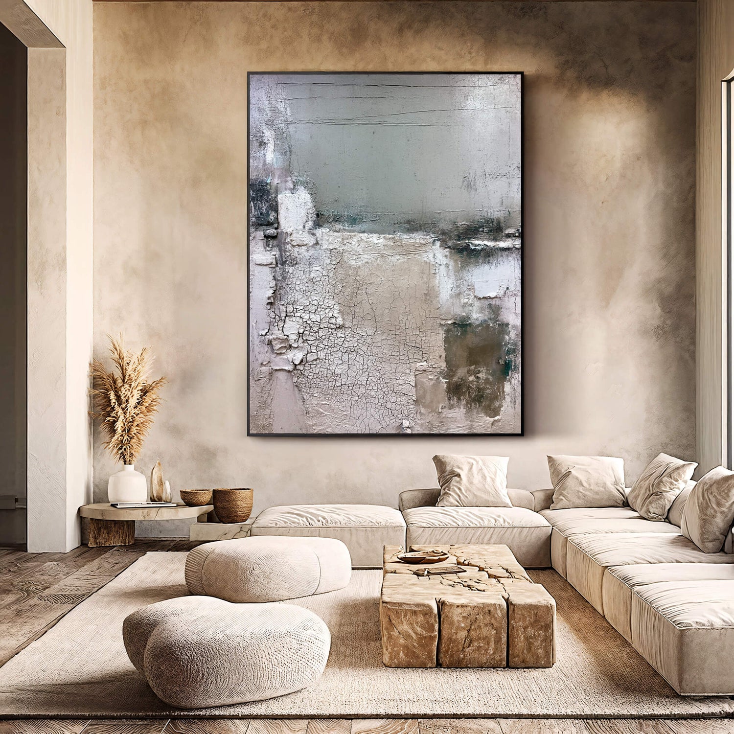 Wabi-Sabi Art | Cracked Sage Terrain