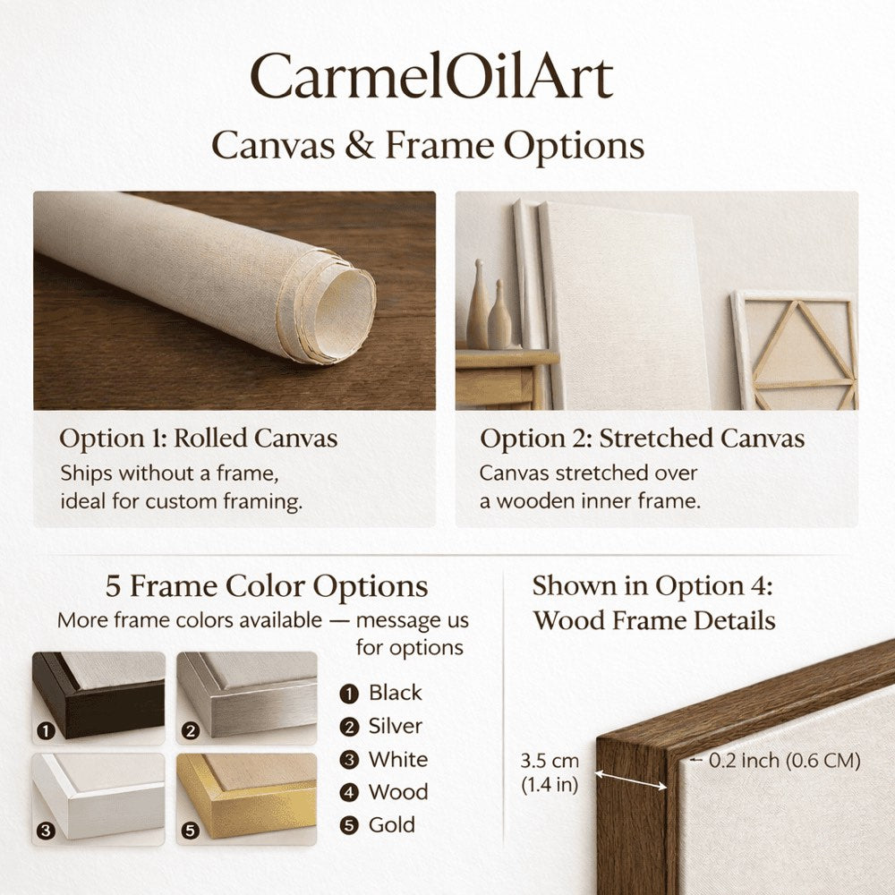 CarmelOilArt canvas and frame options