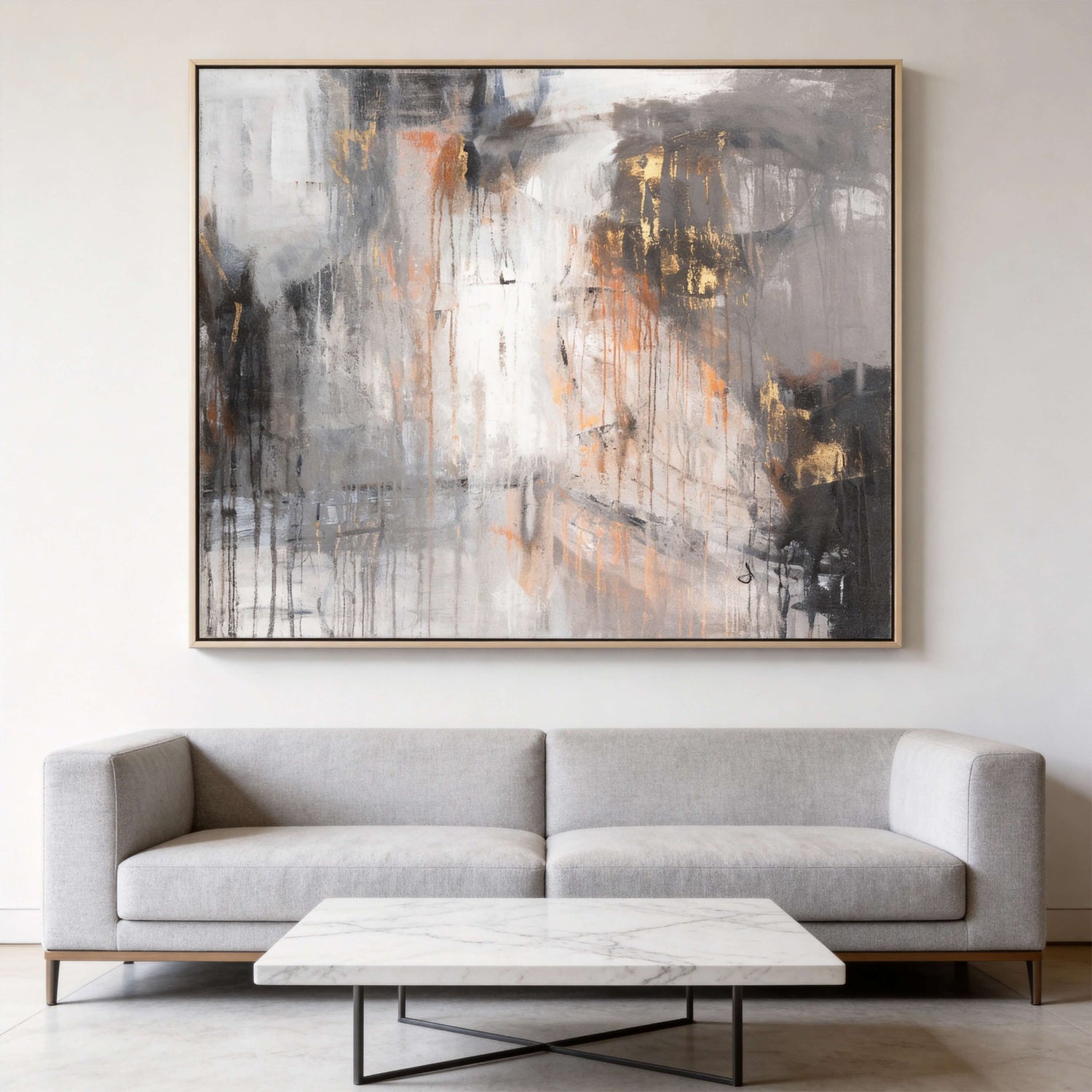 Abstract Art | Gilded Drip Veil