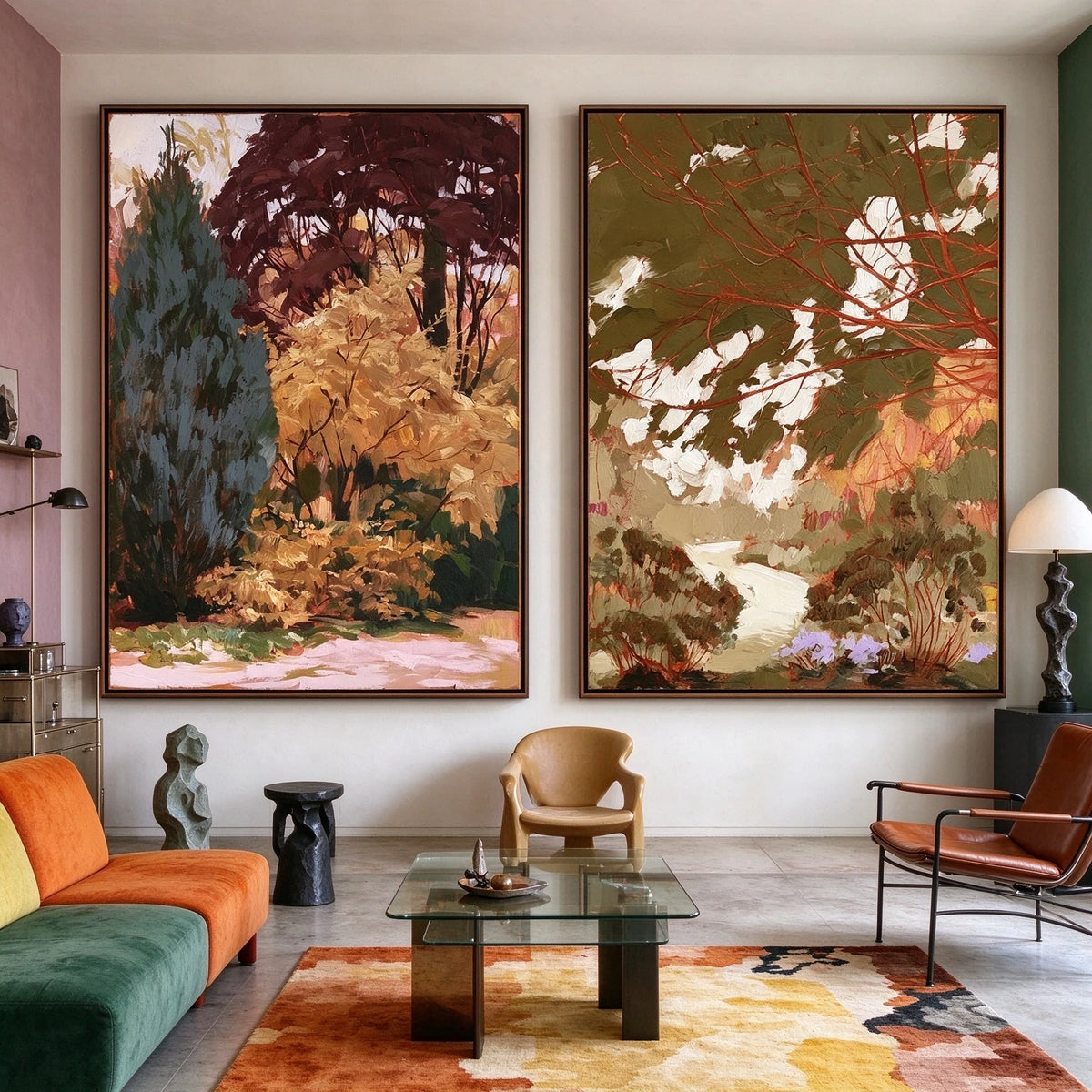 Between Autumn Boughs — side view of the artwork