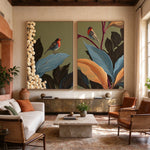 Birdsong Among Leaves — front view in a living space